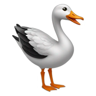 fancy goose drinking wine sticker