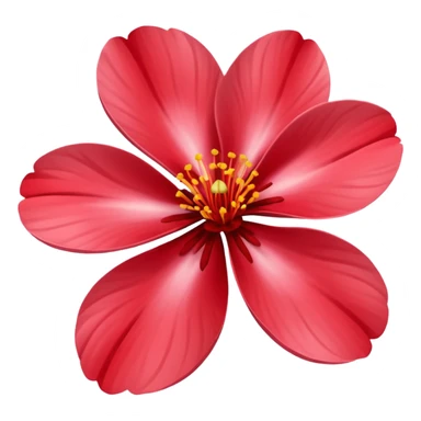 red sakura flower sticker