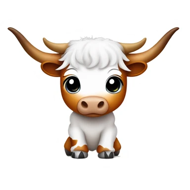 cute baby texas longhorn bevo wearing diaper sticker