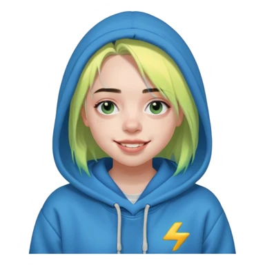 Billie eilish wearing hit me hard and soft hoodie  sticker