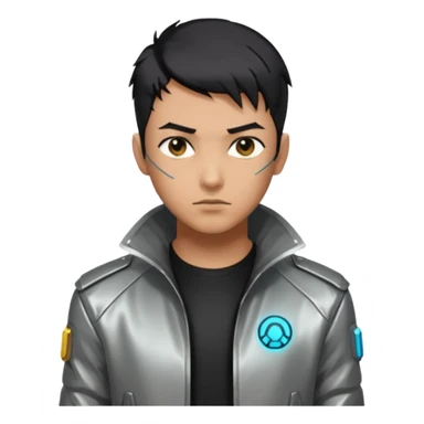 cyberpunk jong man sticker