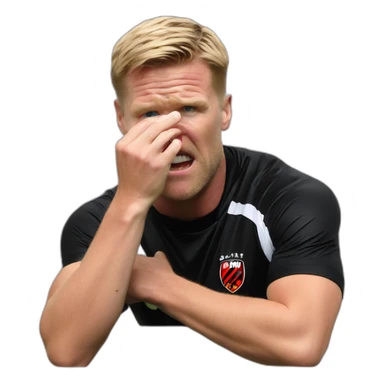 Eddie Howe biting nails sticker