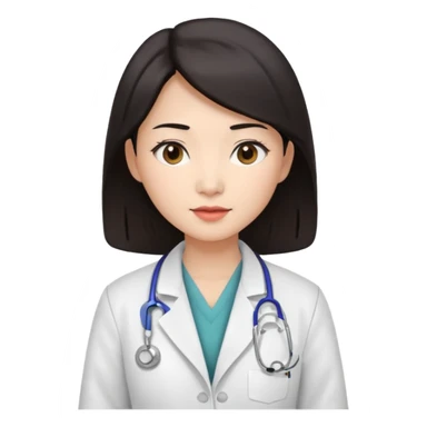 asian woman doctor sticker