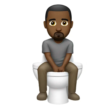 kanye west skibidi toilet  sticker