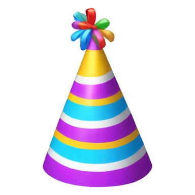 1 colorful birthday party hat sticker