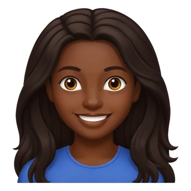 Yetide Badaki with dark brown long hair  sticker