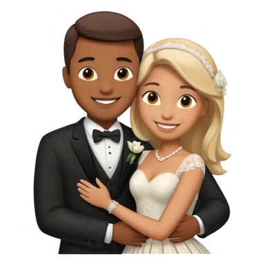 Just married couple sticker