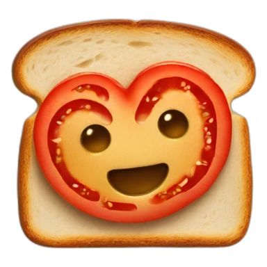 Toast spread with tomato and olive oil sticker