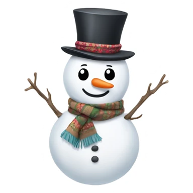 Snowman with a scarf sticker