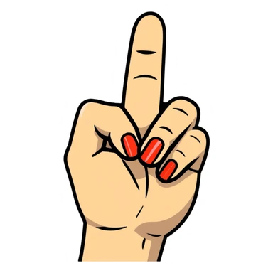 middle finger hand gesture sticker