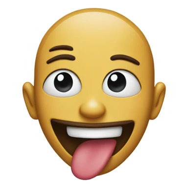 Tongue out with peace sign sticker