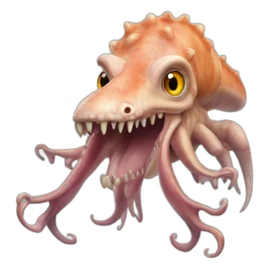 tyrannosaurus rex squid sticker