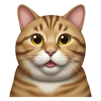 Extremely fat tabby cat sticker