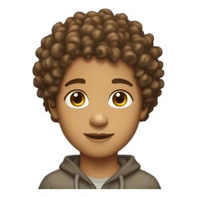 boy lightskin, curly hair yellow, brown eyes sticker