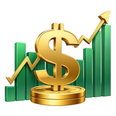 capitalism with dollar signs and stock market chart going up sticker