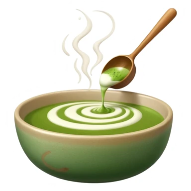 chasen whisk with bowl of matcha sticker