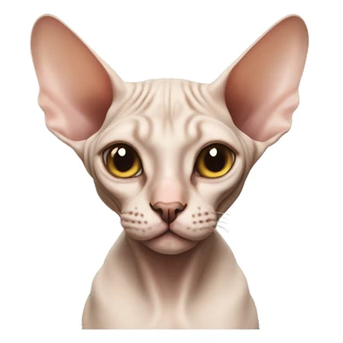 Sphynx cat tilting its head sticker