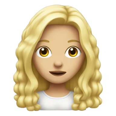 blonde girl fright sticker