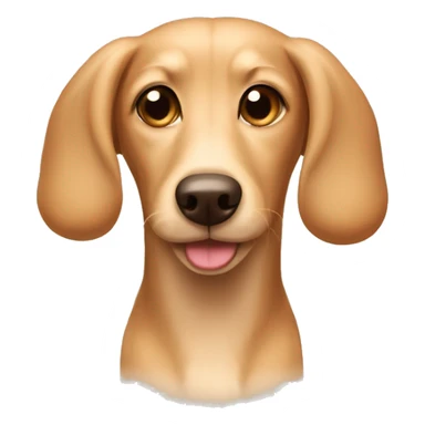 Wiener beige dog hairy ears name Chiara sticker