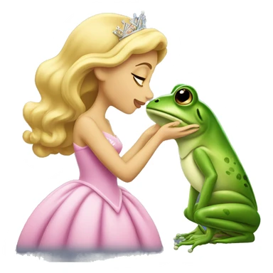 Princess kissing frog sticker