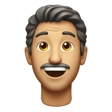 Smiling Italian man have a surprised sticker