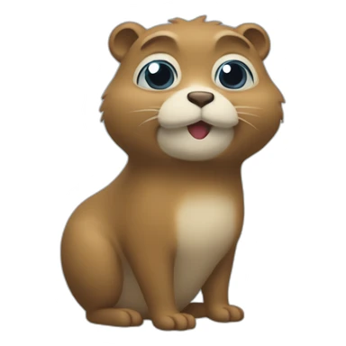 blue golang gopher like trully sticker