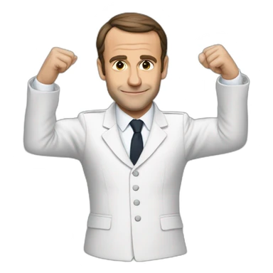 Macron qui fait un doigt dhonneur sticker