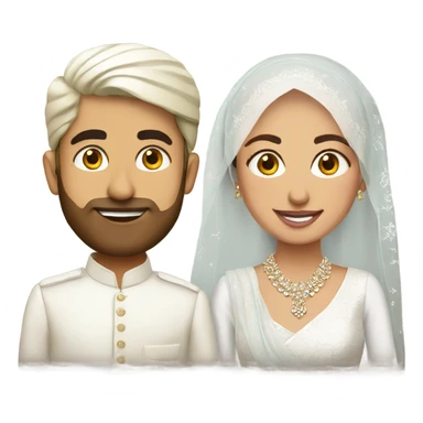 Pakistani white wedding  sticker