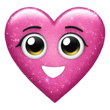 Pink sparkly heart sticker