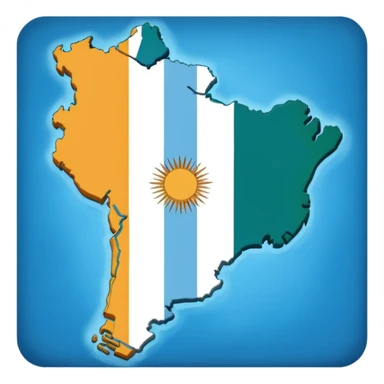 argentine map sticker