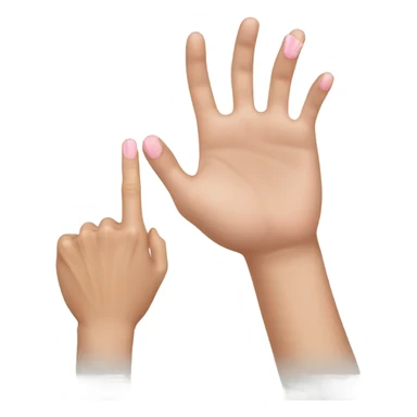 Hand with pinky and ring finger down sticker
