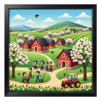 садок вишневий коло хати, хрущі над вишнями гудуть. плугатарі з плугами йдуть. співають ідучи дівчата, а матері вечерять ждуть sticker