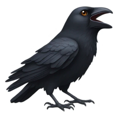 a crow shouting "sh'azat" sticker
