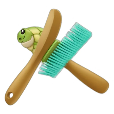 Tortue brosse à dents sticker