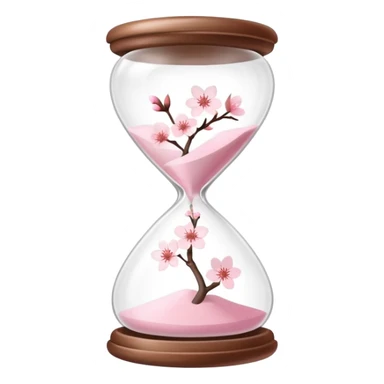  Cute Pastel Pink Cherry Blossom Sakura hourglass sticker