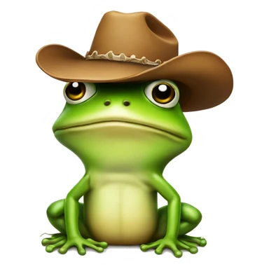 Frog with a cowboy hat on  sticker