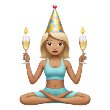 Yoga birthday  sticker