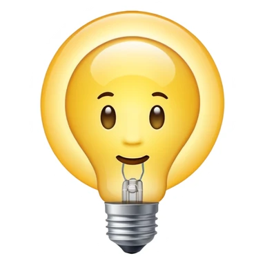 a glowing lightbulb where you can't see the middle of it because it is glowing so bright sticker