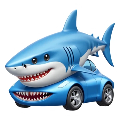 A shark car sticker