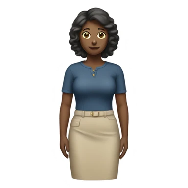 Woman with right hand on waist  sticker