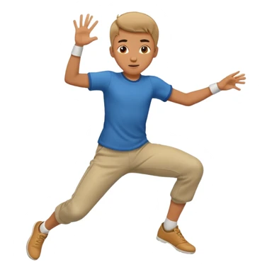 boy kick pose sticker