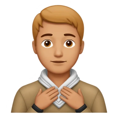 Guy with his hands around his neck sticker