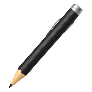 A black notebook and a pencil. sticker