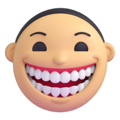 smiling face with braces sticker