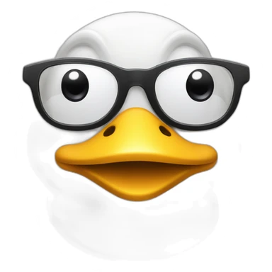 Canard avec des lunettes de soleils et des écouteurs  sticker