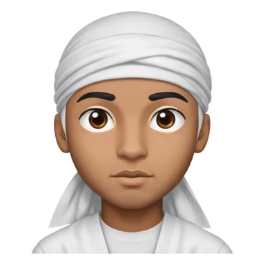 mixed boy with a durag dark eyebrows and facial hair  sticker
