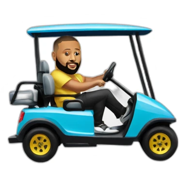 dj khaled driving golf cart sticker