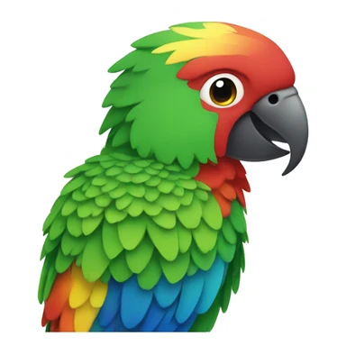 parrot reinbow sticker