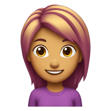CHICA PELO MORADO FELIZ sticker