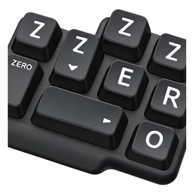 Keycap Digit Zero sticker